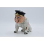 Bairstow Manor Collectables comical model of Winston Churchill as a bulldog with English flag to his