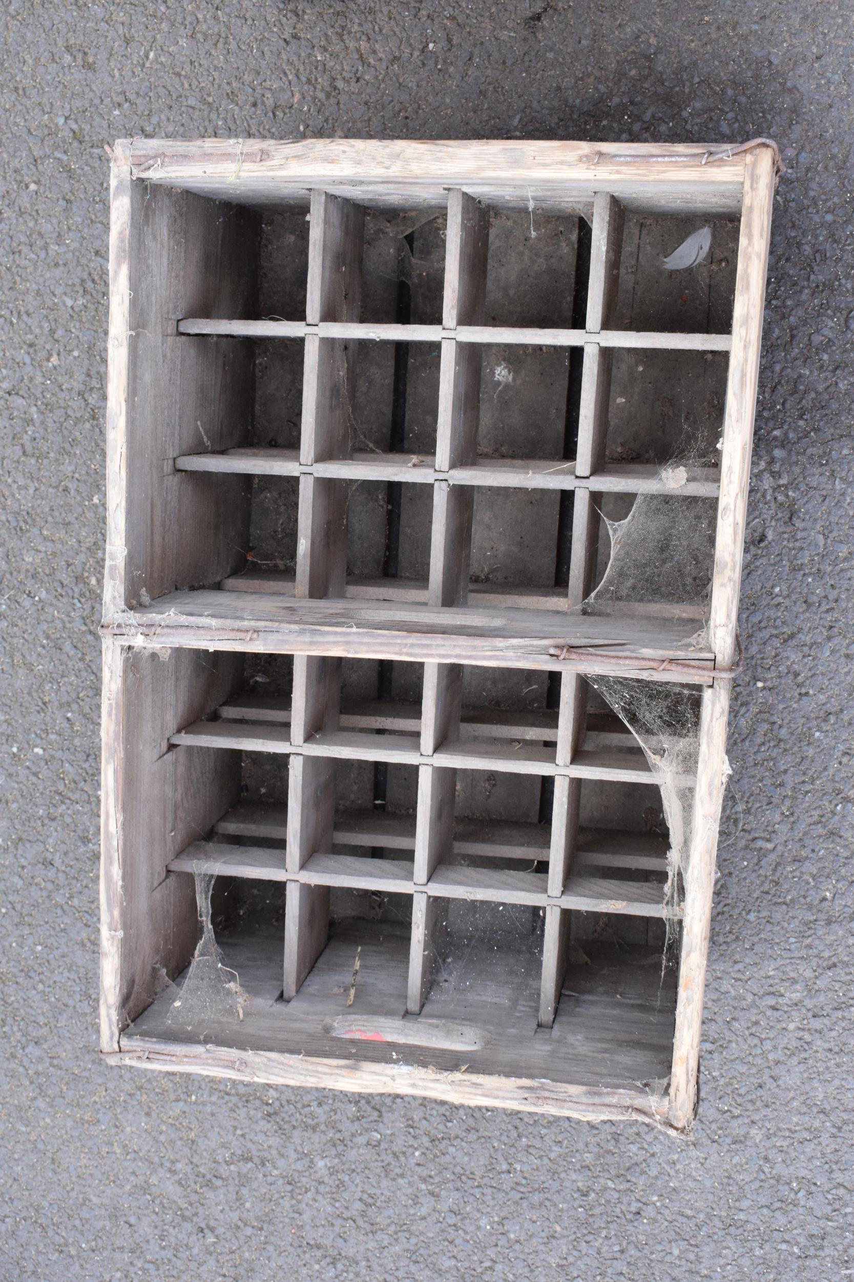 A pair of vintage Marston's of Burton upon Trent wooden beer bottle crates (2) with each holding - Image 8 of 8