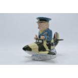 Bairstow Manor Collectables comical model of Winston Churchill in a spitfire. 20cm tall. In good