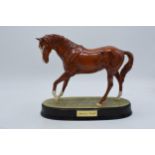 Beswick Spirit of Youth in chestnut colourway on ceramic base (very high quality overpaint). In good