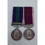Queen Elizabeth II pair of silver medals to include Regular Army For Long Service and Good Conduct