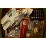 A mixed collection of silver plated, community plate and other similar cutlery sets to include