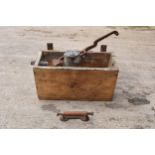 Vintage leadlined Hawk toilet water unit together with vintage toilet roll holder (2).