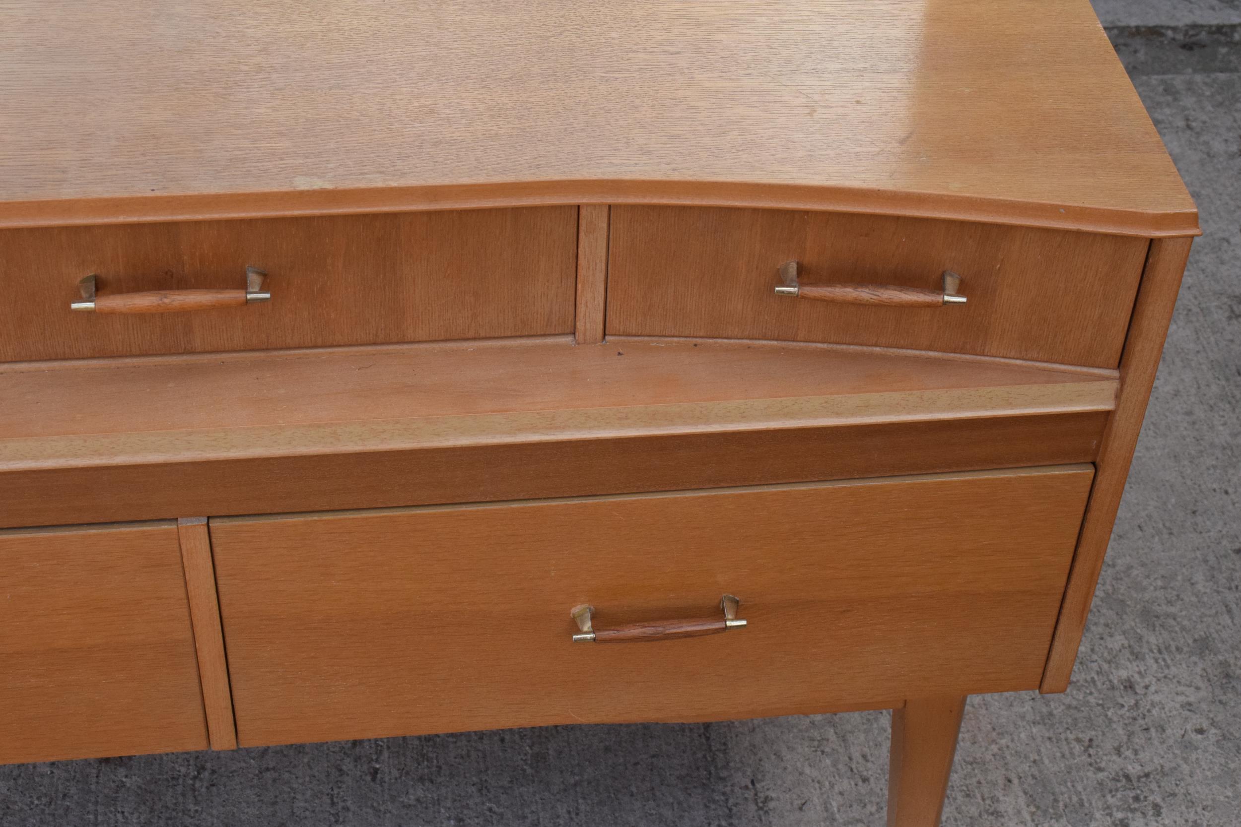Lebus mid century breakfront mirror backed sideboard / dressing table. 110 x 48 x 114cm tall. Age- - Image 5 of 8