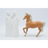 Beswick palomino prancing Arab foal together with Coalport Moments figure Special Friends (2). In