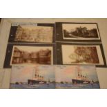 A collection of vintage postcards to include ones of Moreton Hall, Congleton, RMS Lucitania,