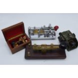Morse Code Keys: a collection of Morse code keys to include Vibroplex Red Bug New York, British Army