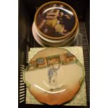 A mixed collection of plates to include Royal Doulton Winnie the Pooh plates, seriesware and other