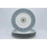 7 x Wedgwood Turquoise Florentine 27.5cm diameter plates (7). In good condition with no obvious