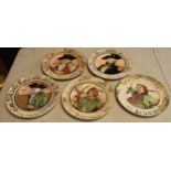 A collection of Royal Doulton professions series ware plates to include The Falconer, The Admiral,