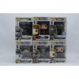 Boxed Funko Pop figures to include Fallout 49 Brotherhood of Steel, 164 Piper, 78 T-60 Power
