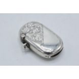 Silver vesta case with rounded edges, Birmingham 1909, 14.3 grams.