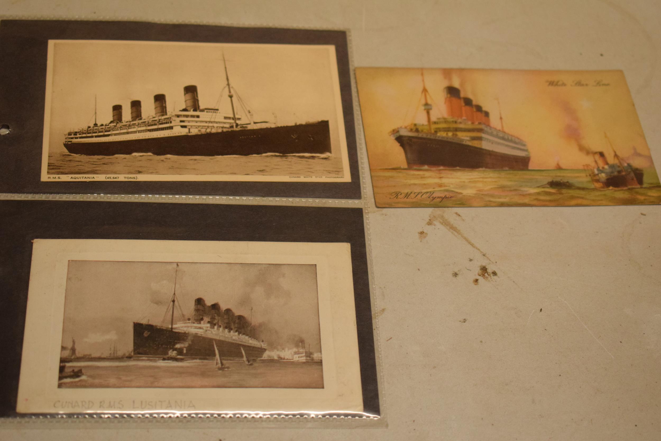 A collection of vintage postcards to include ones of Moreton Hall, Congleton, RMS Lucitania, - Bild 5 aus 11