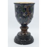 19th century stoneware goblet / chalice in the style of Mettlach / Doulton Lambeth,'J.R. 1301'