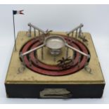 Original early 20th century French three-track horse racing parlour game 'Jeu De Course' made by M J