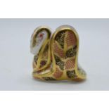 Royal Crown Derby paperweight Imari Snake, first quality with gold stopper. In good condition with