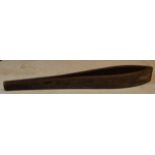 Antique wooden leather saddle stitching tool, 76cm long.