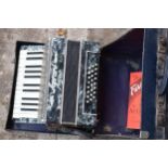 Cased Settimio Soprani accordion. Generally good condition with some signs of wear / minor damages.