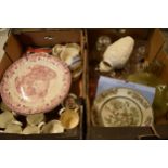 A collection of items to include glassware, pottery, Wedgwood and other items (Qty). Collection