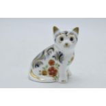 Boxed Royal Crown Derby paperweight Nice Kitten, first quality with stopper. In good condition