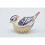 Royal Crown Derby paperweight Goldcrest, first quality with gold stopper. In good condition with