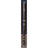 Vintage didgeridoo, 111cm long.