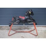 Vintage Mobo rocking horse on springs, 104cm long. Paintloss, see photos.