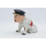 Bairstow Manor Collectables comical model of Winston Churchill as a bulldog with English flag to his