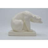 Wedgwood stylised model of a Polar Bear, designed by John Skeaping, 24cm long. In good condition