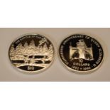Sterling silver proof-like coins to include Sierra Leone 2005 The Battle of The Bulge $10 coin