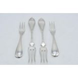 Hallmarked silver cutlery with UK assay marks, 76.7 grams / 2.47 oz.