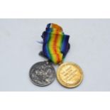 World World One (WW1) pair of medals to include 1914-1918 medal and Great War, Private S E Peoples R