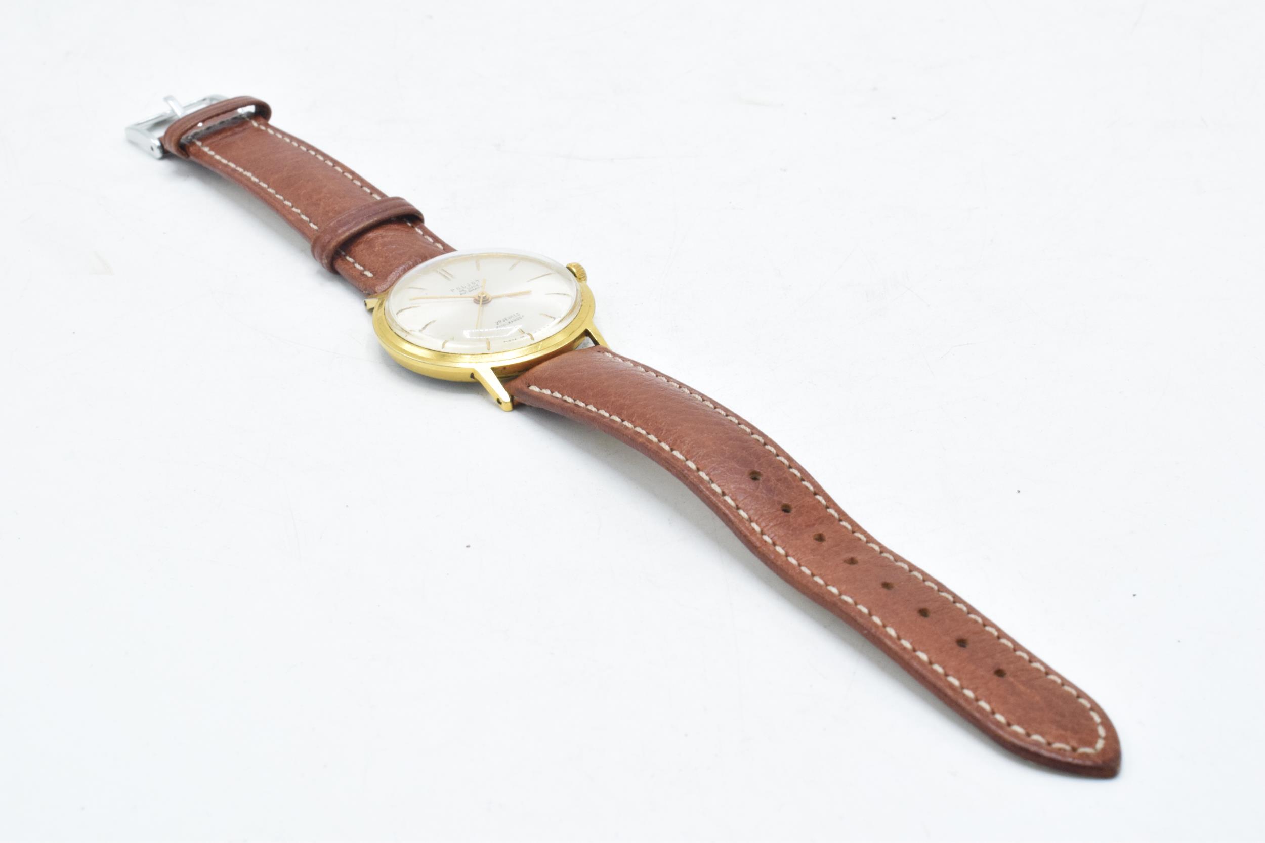 Poljot De Luxe Automatic 29 jewel shockproof USSR with new Hirsch leather strap, working. - Image 3 of 3