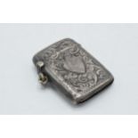 Hallmarked silver vesta case, Birmingham 1912, 17.0 grams.