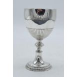 Victorian silver chalice with monogram engraved, 101.2 grams, unmarked.