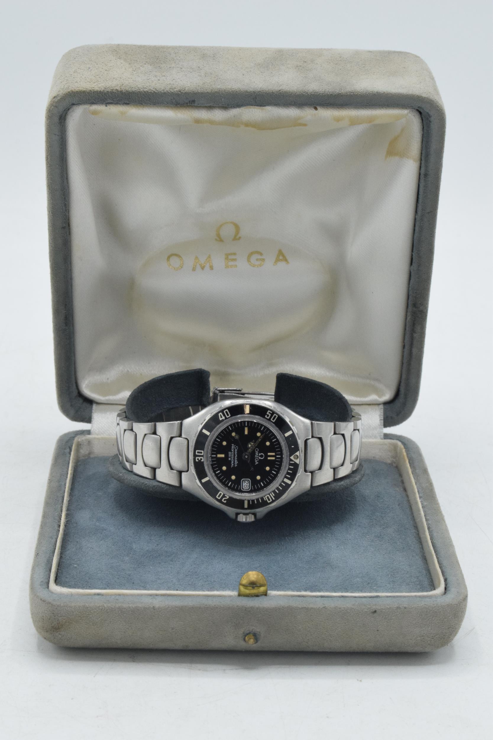 Boxed Omega Seamaster Professional 200 M, stainless steel bracelet, in working / ticking order, 28mm - Image 2 of 6