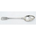 Hallmarked silver basting spoon, Sheffield 1828, Robert Gainsford, 31cm long.