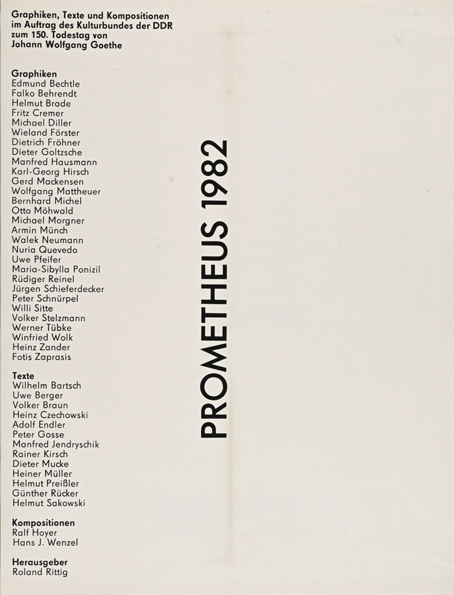 Grafikmappe Prometheus, 1982 - Bild 2 aus 2