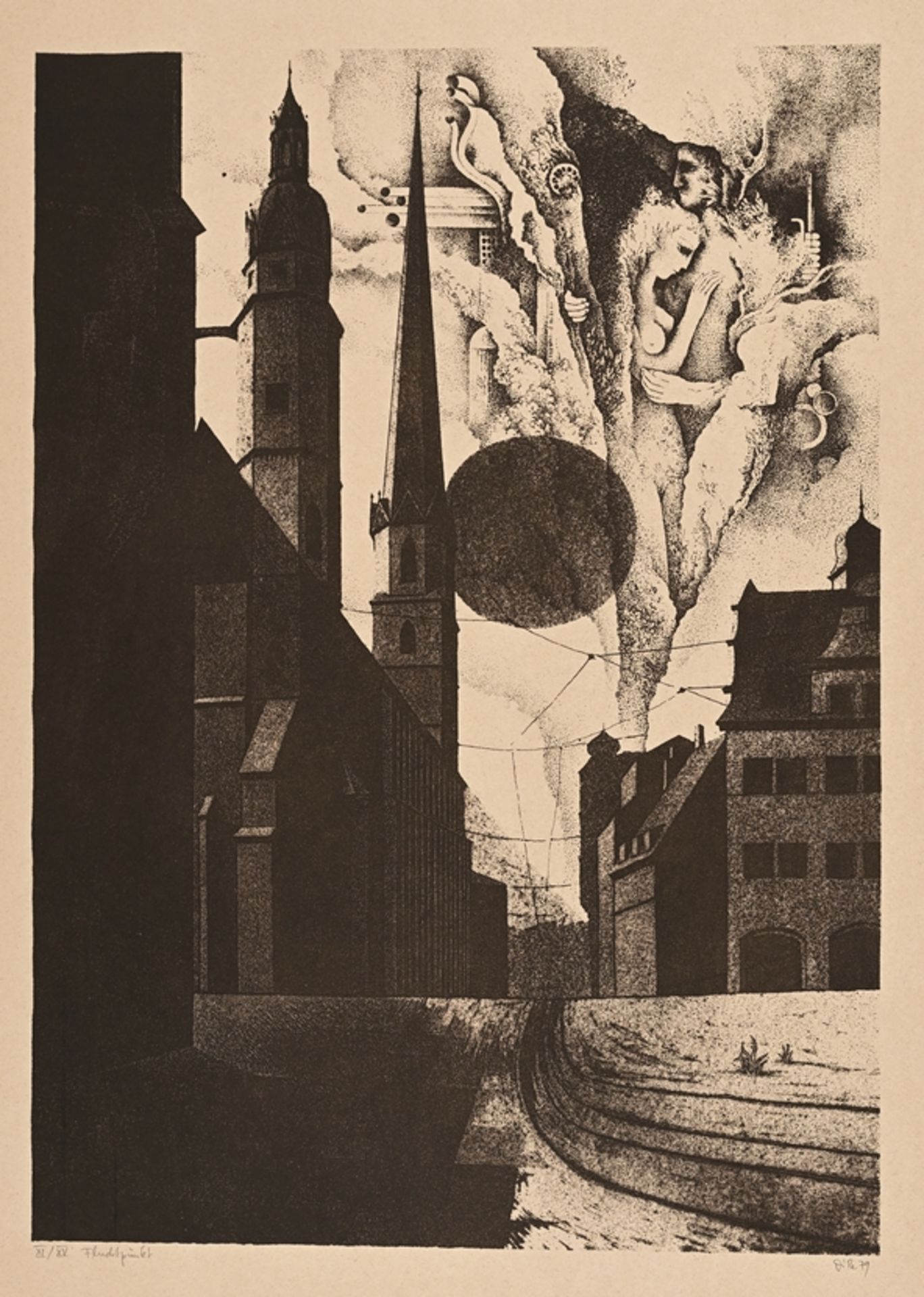 Dritte Hallesche Grafikmappe, 1979 - Bild 2 aus 4