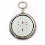 Silberne Spindeltaschenuhr mit Übergehäuse London, um 1813/14