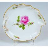 Blattschale "Rote Rose" Meissen