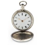 Schwere silberne Josuah-Newton-Spindeltaschenuhr Chester, um 1836/37