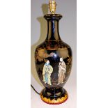 Balustervase als Lampe montiert