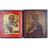 Zwei Darstellungen des Hl. Nikolaus Russland