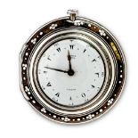 Silberne George-Prior-Spindeltaschenuhr mit doppeltem Übergehäuse London, um 1797