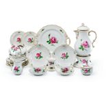 Kaffeeservice "Rote Rose" Meissen, überwiegend um 1924/34