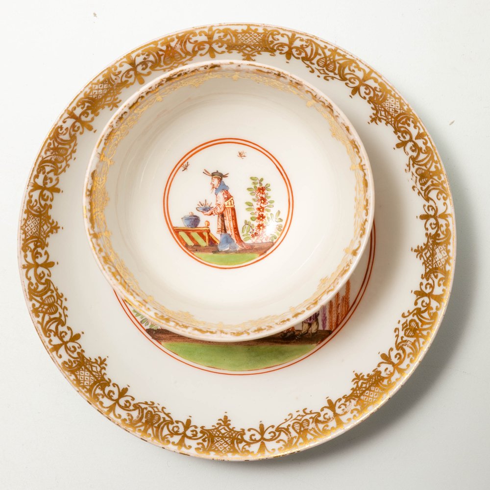 Koppchen und Unterschale mit Hoeroldt-Chinoiserien Meissen, um 1735/40 - Image 3 of 4