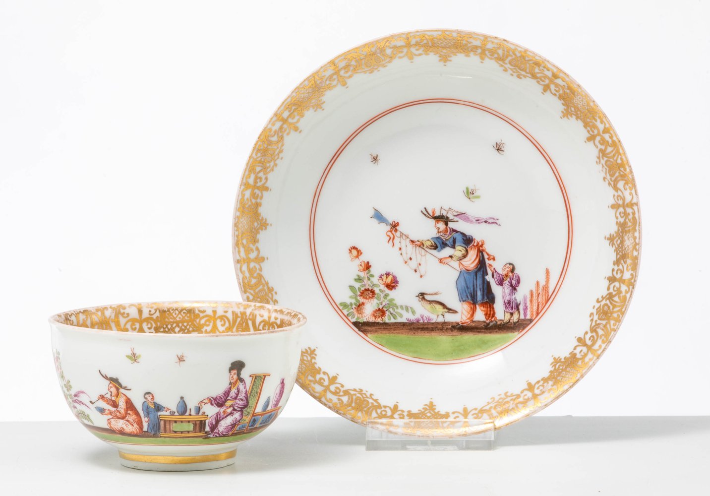 Koppchen und Unterschale mit Hoeroldt-Chinoiserien Meissen, um 1735/40 - Image 2 of 4