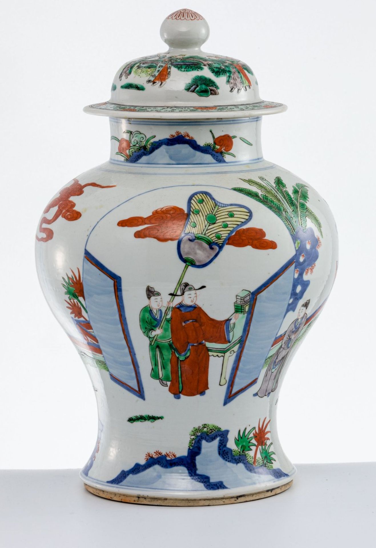 Deckel-Balustervase China, Qing - Image 2 of 2