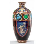 Kleine Cloisonné-Emailvase